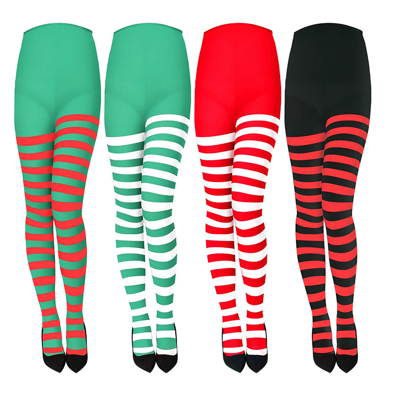 Women Christmas Striped Tights - Christmas Stocking Hanging recensie en prijs