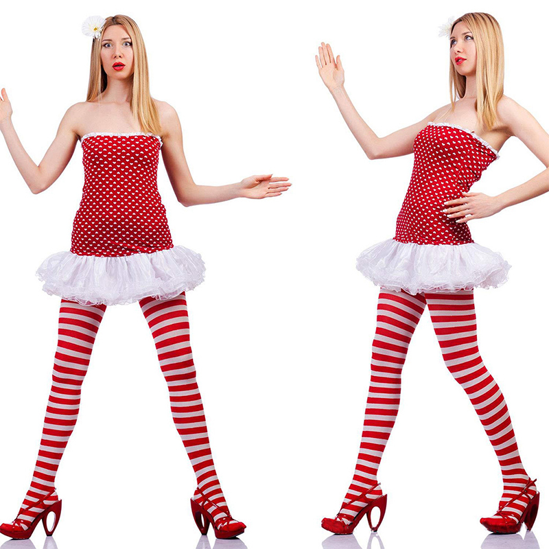 Women Christmas Striped Tights - Christmas Stocking Hanging recensie en prijs
