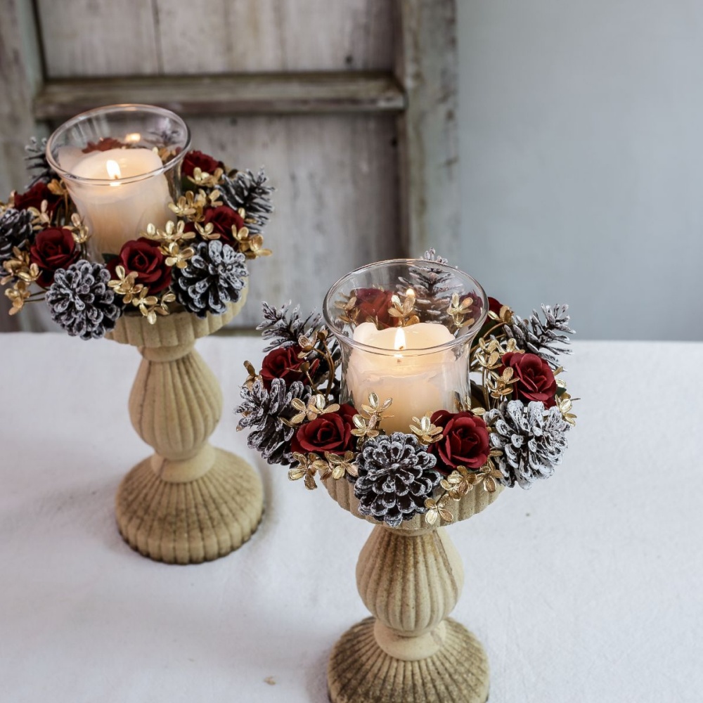 Christmas Candlestick Wreath R - Christmas Wreath Fake recensie en prijs