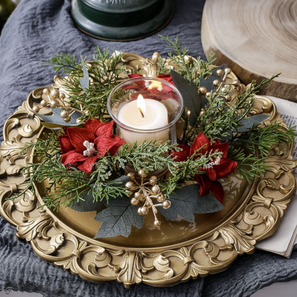 Christmas Candlestick Wreath R - Christmas Wreath Fake recensie en prijs