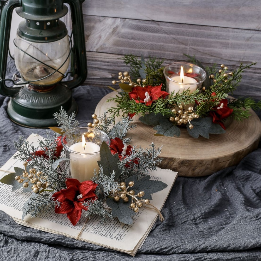 Christmas Candlestick Wreath R - Christmas Wreath Fake recensie en prijs