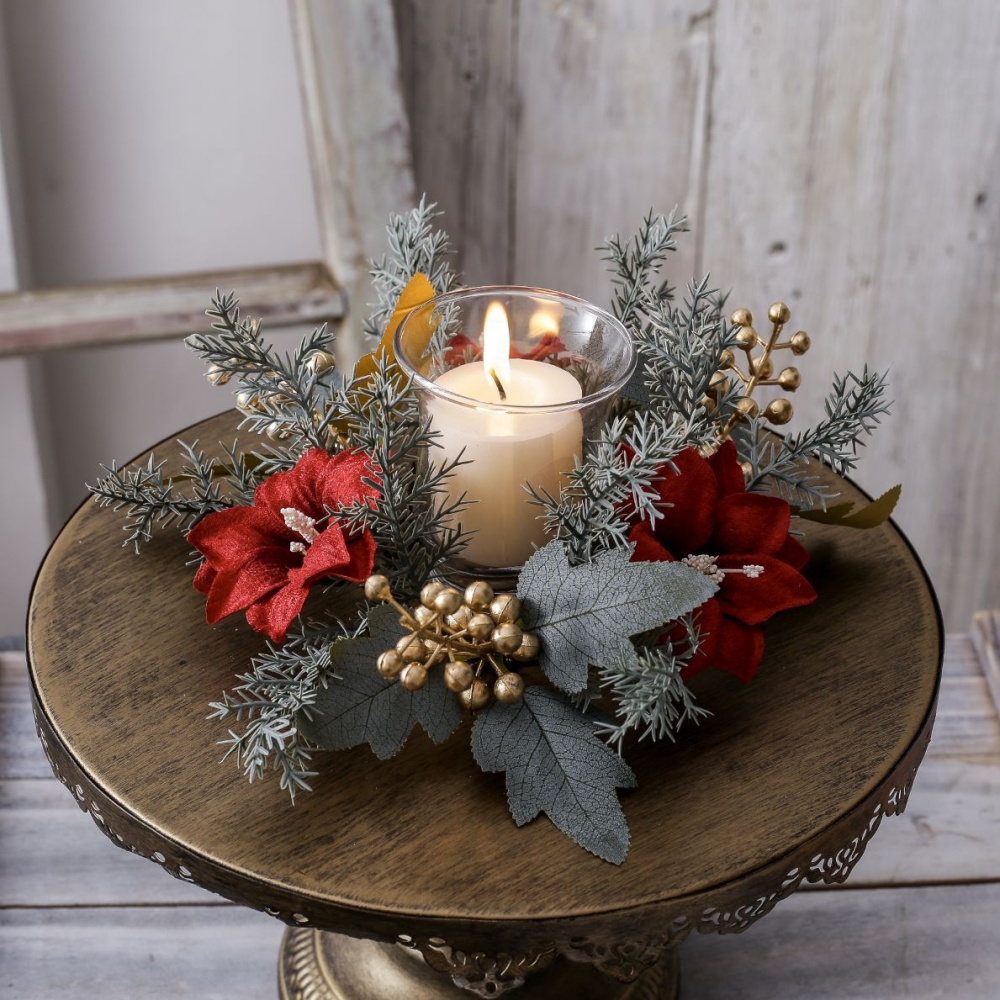 Christmas Candlestick Wreath R - Christmas Wreath Fake recensie en prijs