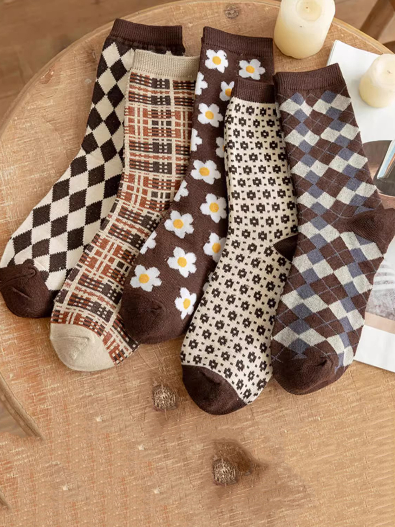 5 Pairs Women  Argyle Comforta - Christmas Throw Blanket recensie en prijs