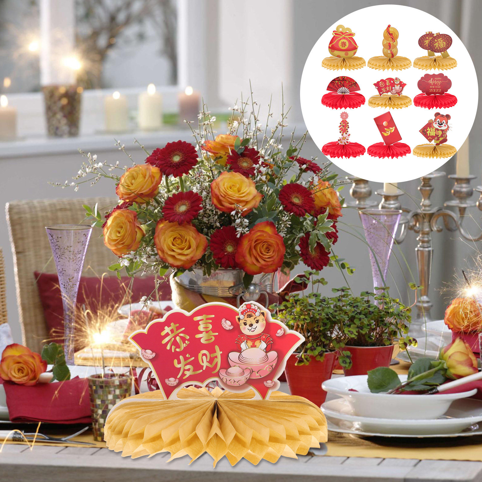 9Pcs Honeycomb Ball Party Deco - Ornament Ball Set recensie en prijs