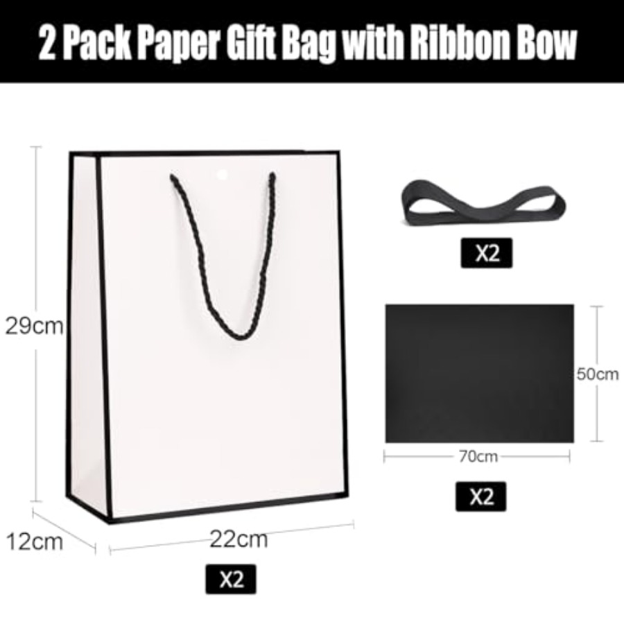 Gift Bags for Presents, 2 Pack - Ribbon Bow Gift recensie en prijs