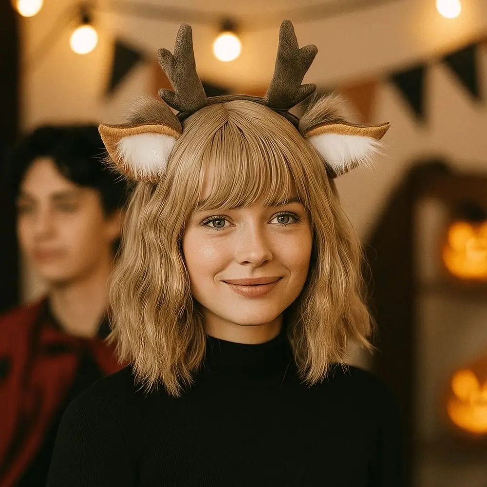 Fluffy Deer Ears Reindeer Antl - Reindeer Antlers Headband recensie en prijs