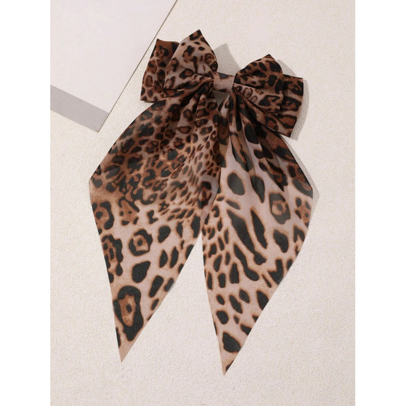 1pc Cute Leopard Print Bow Hai - Ribbon Bow Gift recensie en prijs