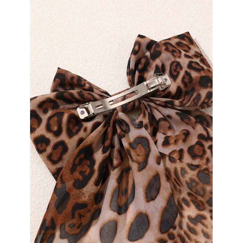 1pc Cute Leopard Print Bow Hai - Ribbon Bow Gift recensie en prijs