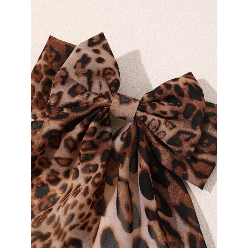 1pc Cute Leopard Print Bow Hai - Ribbon Bow Gift recensie en prijs