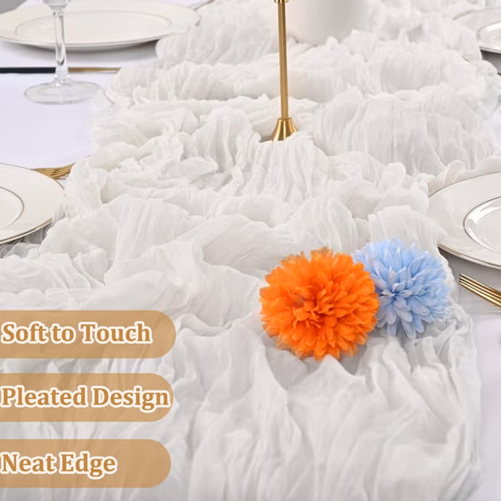 90x400CM Cheesecloth Table Run - Christmas Table Runner recensie en prijs