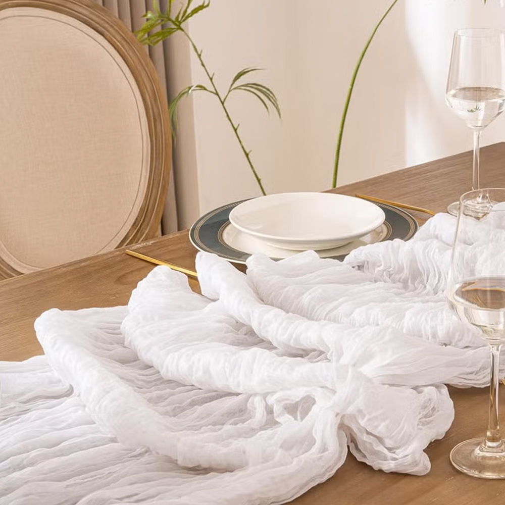90x400CM Cheesecloth Table Run - Christmas Table Runner recensie en prijs