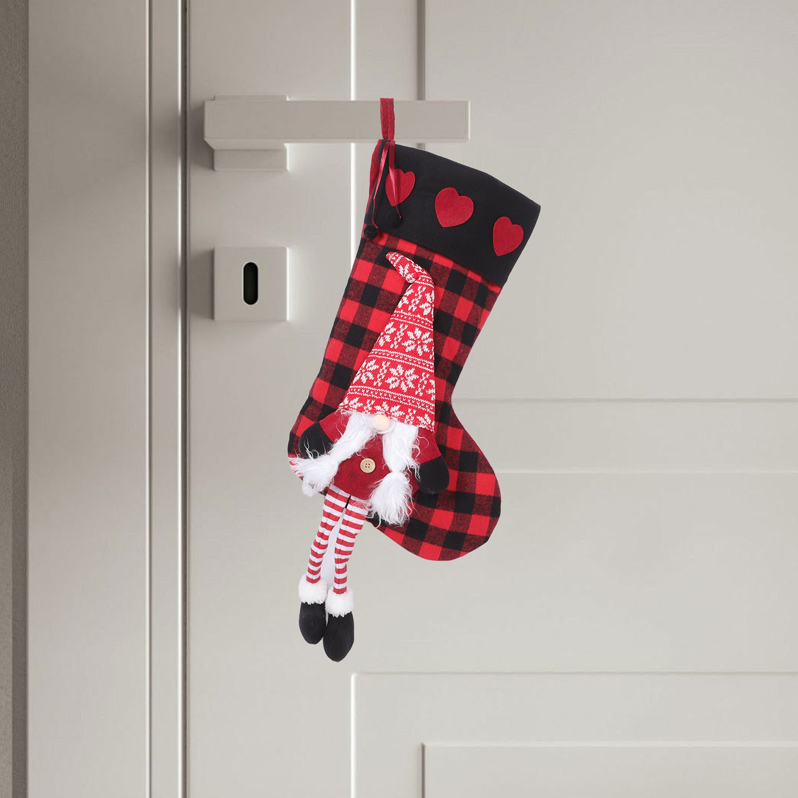 Plaid Christmas Stockings with - Christmas Stocking Hanging recensie en prijs
