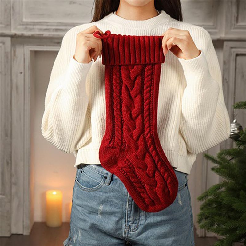 AT84-Knitted Christmas Stockin - Christmas Stocking Hanging recensie en prijs
