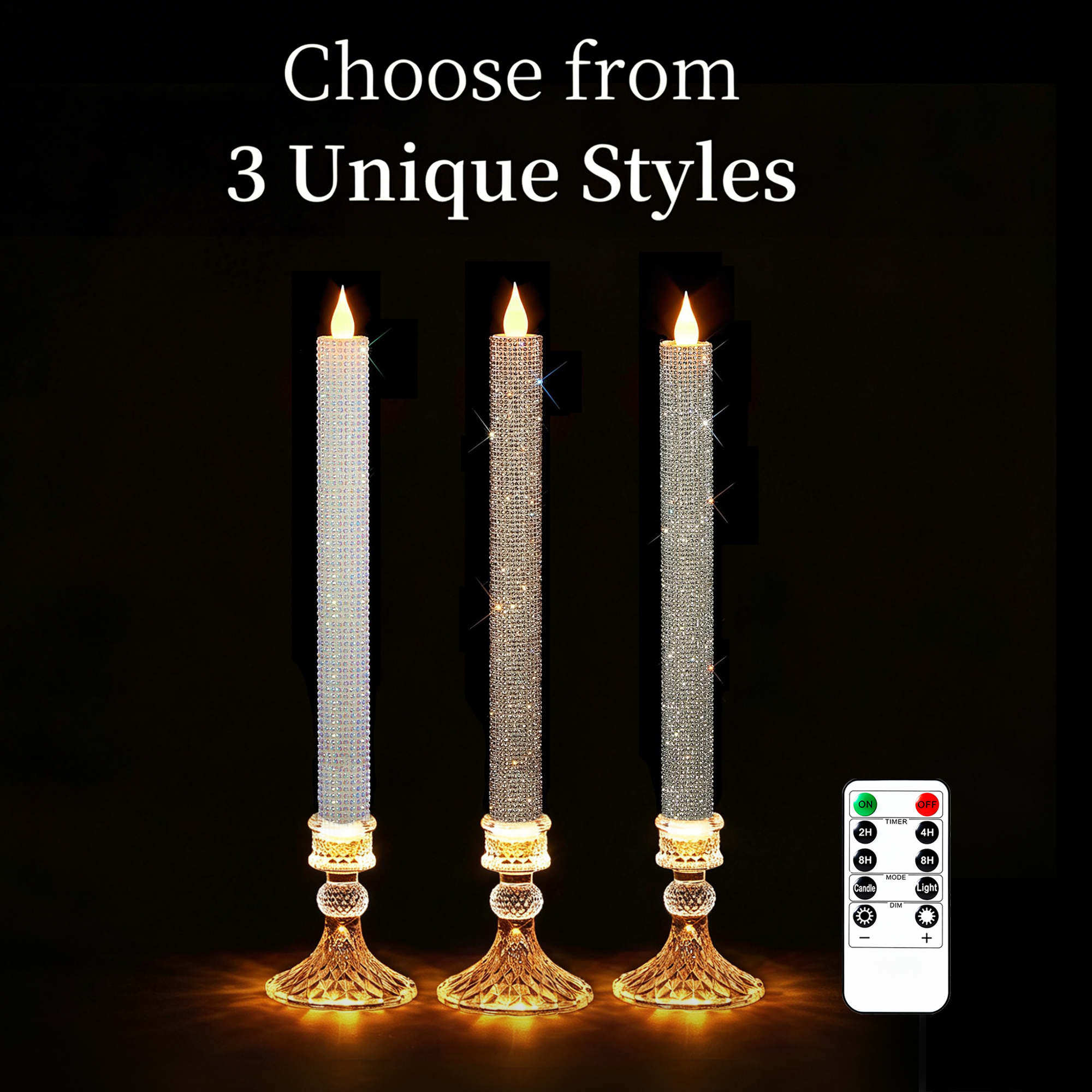 Flameless Taper Candle Set of  - Holiday Candle Set recensie en prijs