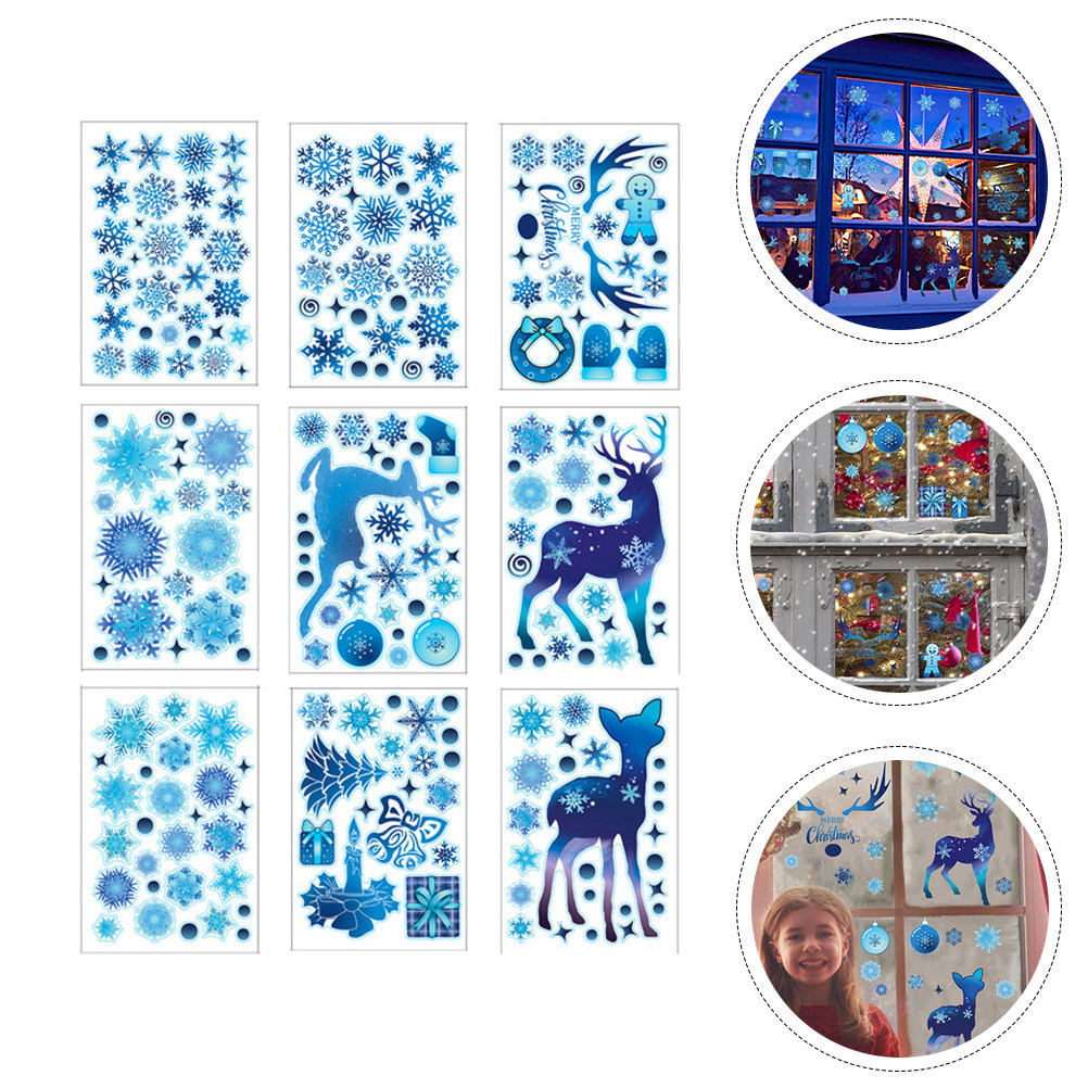9 Sheets Christmas Window Deca - Snowflake Window Decal recensie en prijs