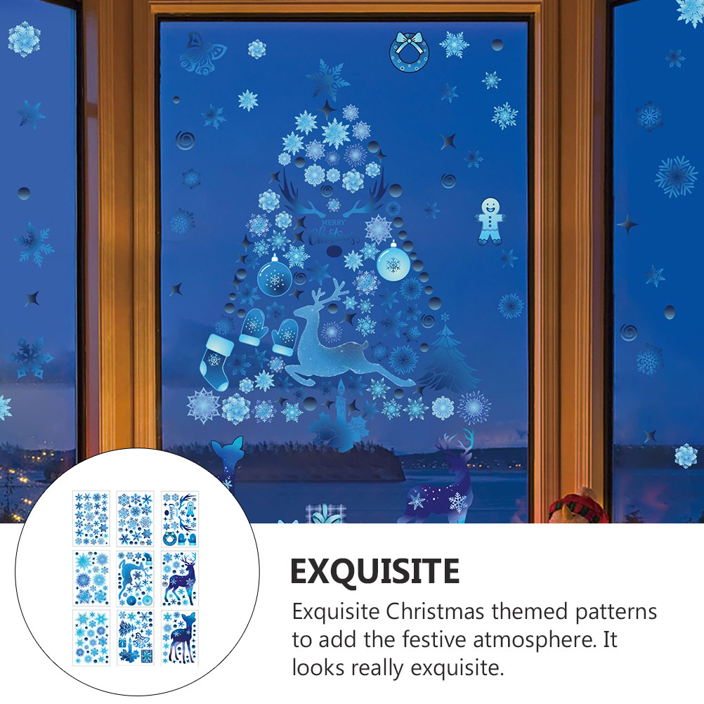 9 Sheets Christmas Window Deca - Snowflake Window Decal recensie en prijs