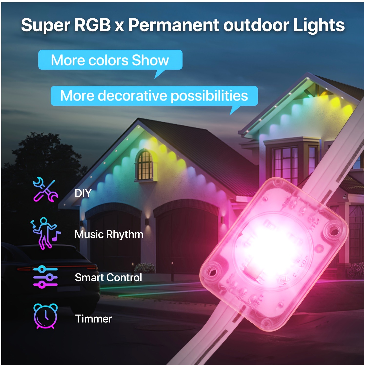 RGB+IC Smart Outdoor Eaves Lig - Christmas Lights Outdoor recensie en prijs