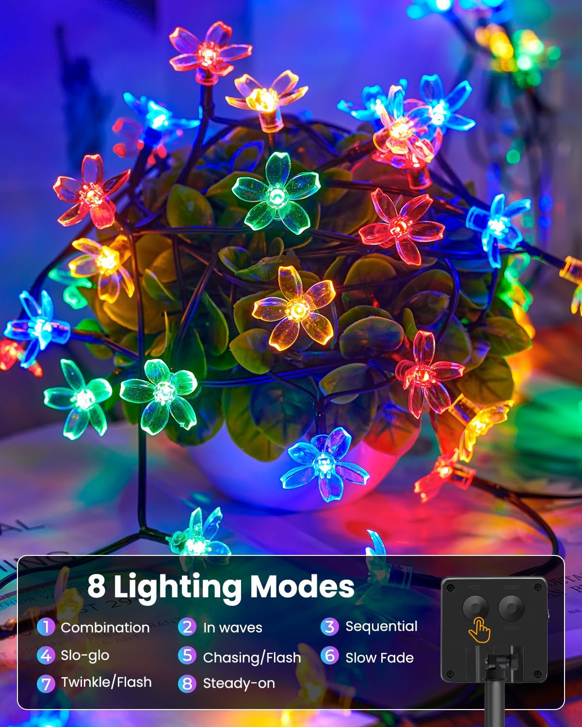 60 LED Flower Solar String Lig - Christmas Lights Outdoor recensie en prijs