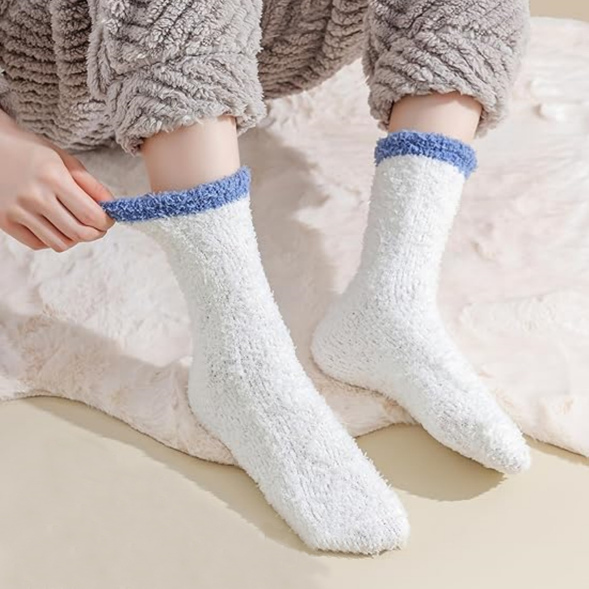 6/12 Pairs of Fuzzy Socks Soft - Christmas Stocking Hanging recensie en prijs