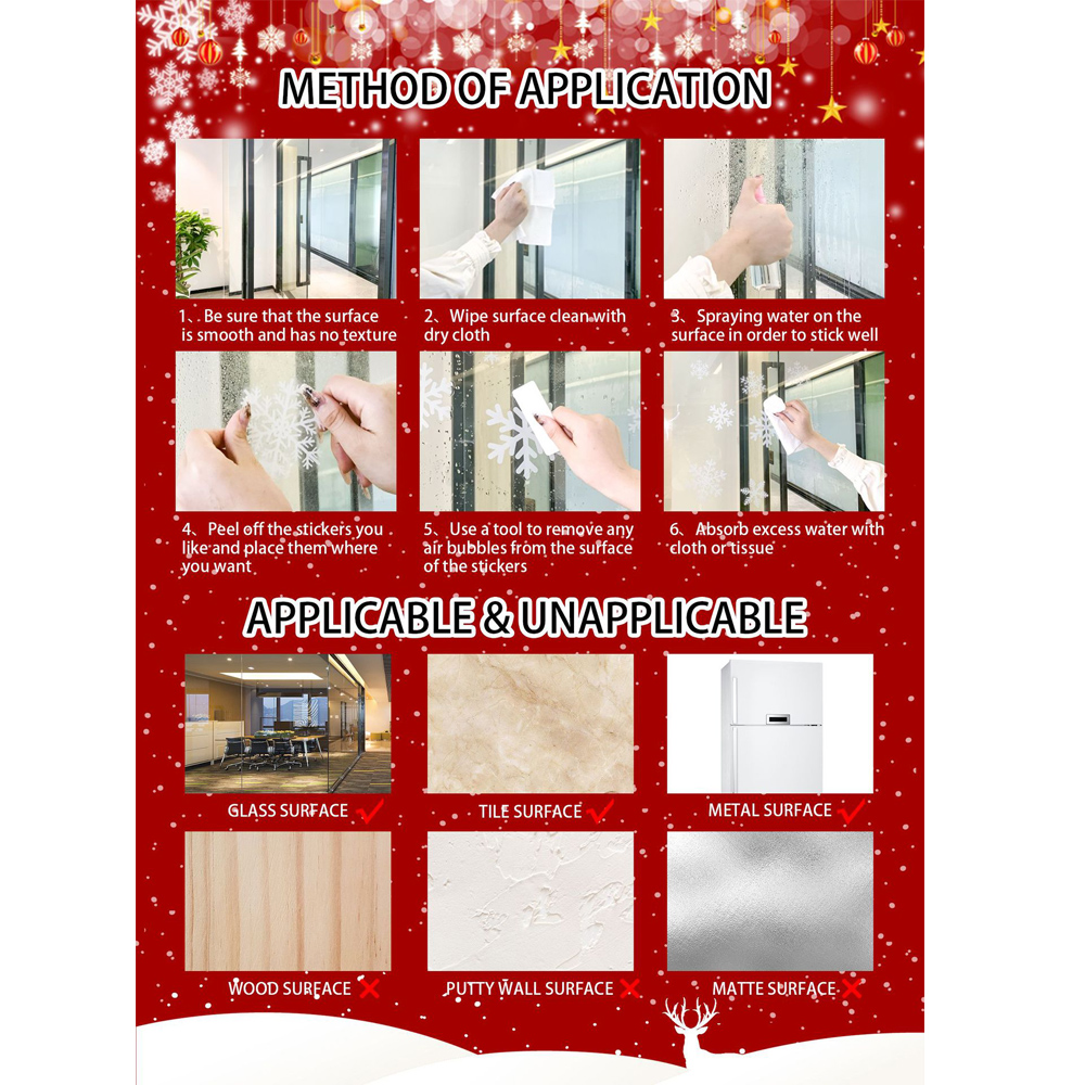 Removable Christmas PVC Static - Snowflake Window Decal recensie en prijs