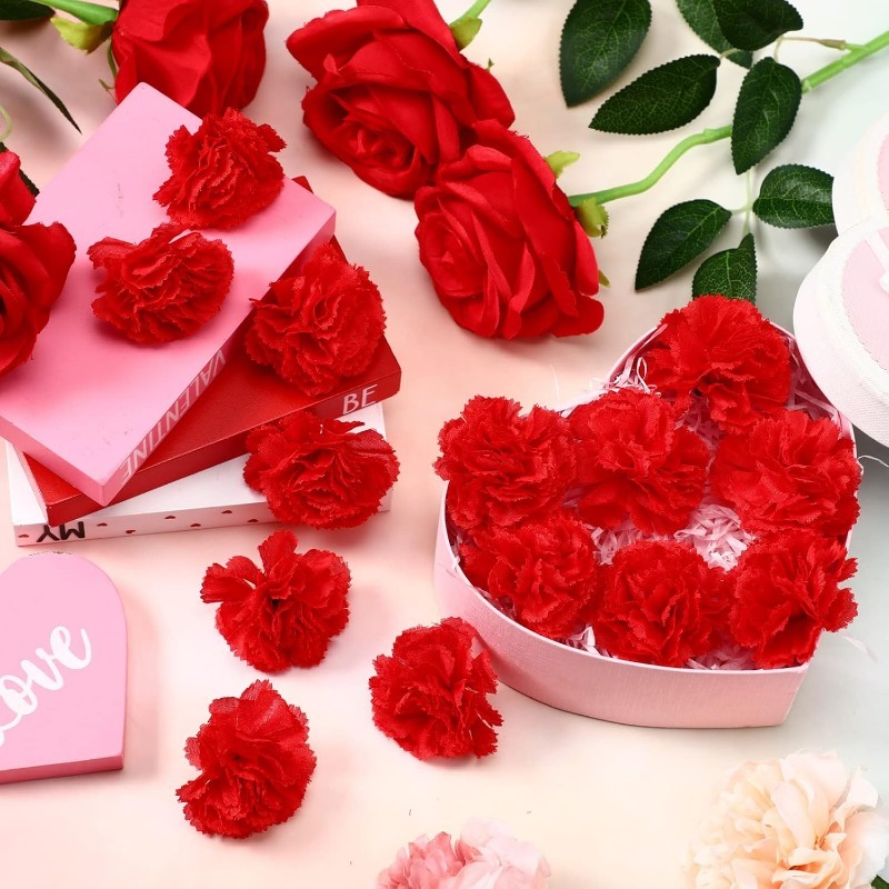 10/20Pcs Rose Artificial Flowe - Christmas Wreath Fake recensie en prijs