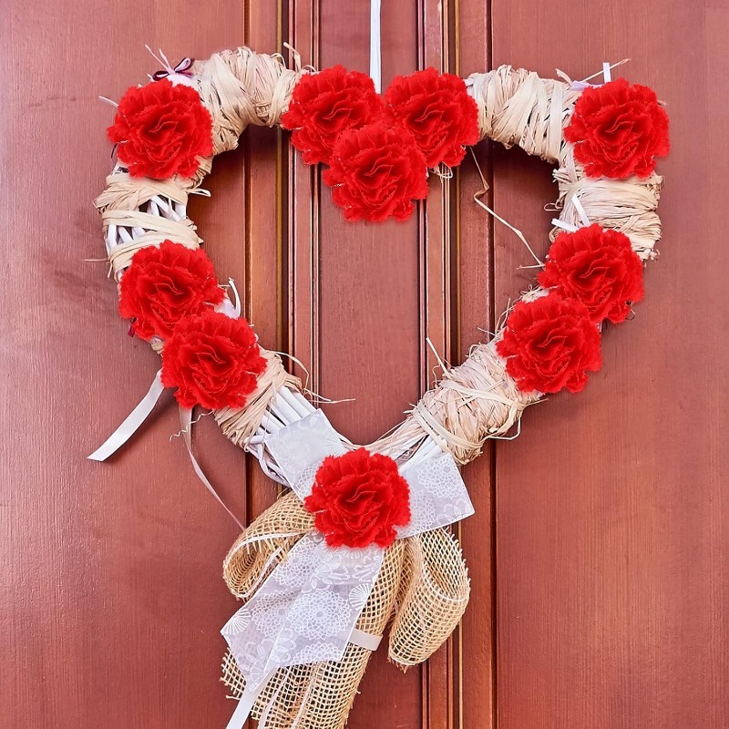 10/20Pcs Rose Artificial Flowe - Christmas Wreath Fake recensie en prijs