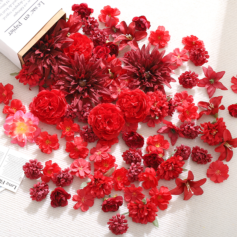 20Pcs Red Artificial Flowers H - Christmas Wreath Fake recensie en prijs