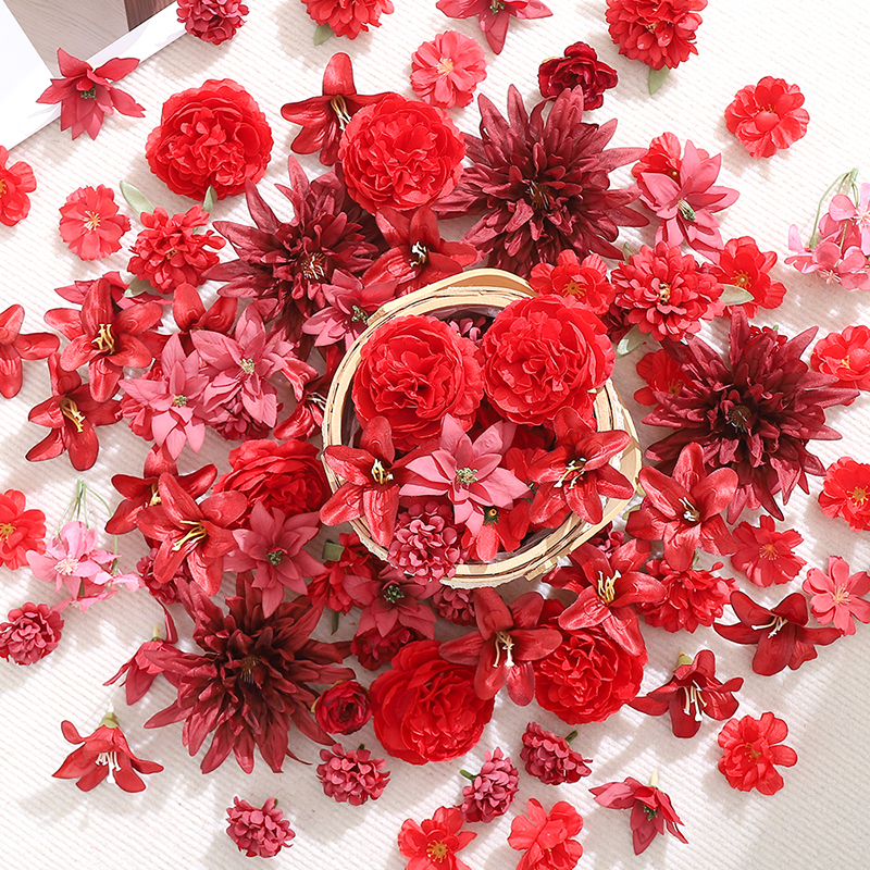 20Pcs Red Artificial Flowers H - Christmas Wreath Fake recensie en prijs