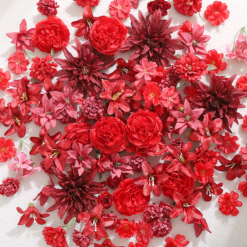 20Pcs Red Artificial Flowers H - Christmas Wreath Fake recensie en prijs