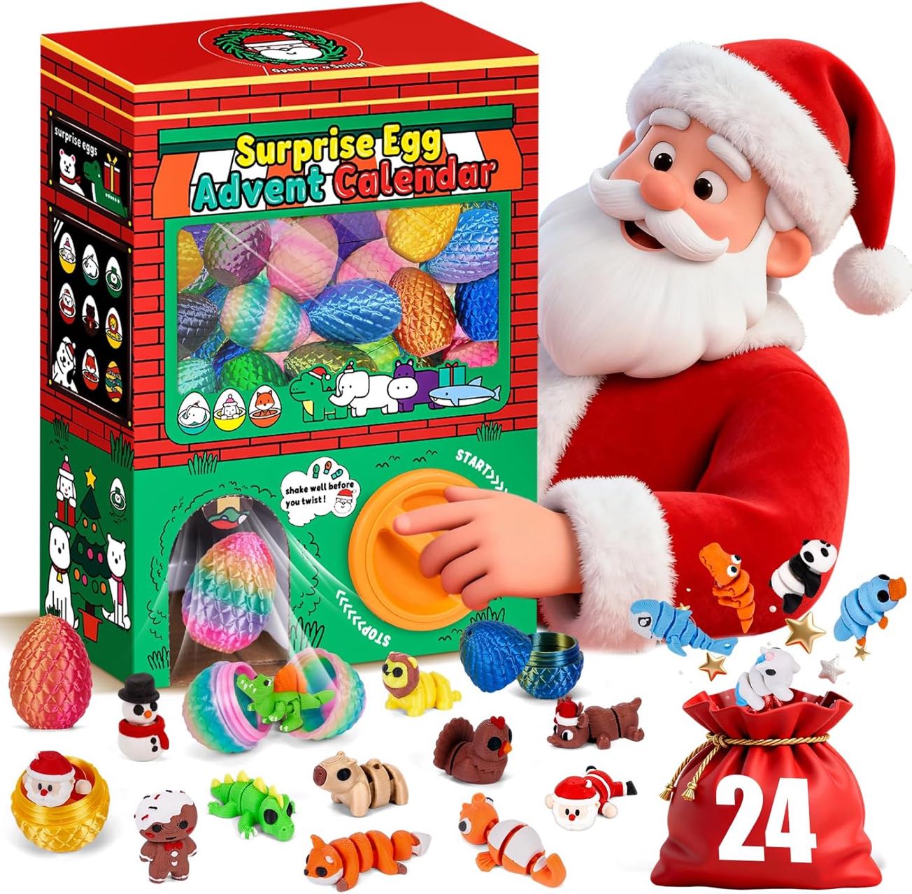 24pcs 3D Printed Surprise Egg  - Advent Calendar Gift recensie en prijs